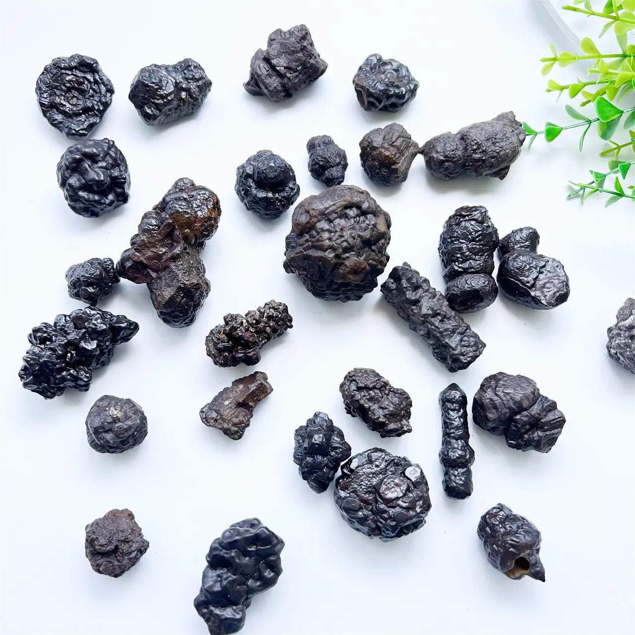 Kristal alami hitam karbonado batu mineral mentah batu spesimen penyembuhan batu ramalan Mesir batu