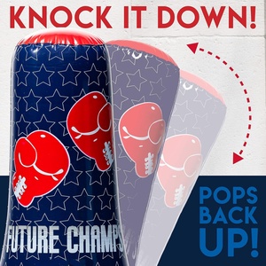 Saco de Boxeo Inflable para Niños de 107 cm, Saco de Boxeo Independiente para Niños Pequeños, Saco de Boxeo para Hacer Ejercicio, Alivio del Estrés, Regalo para Niños y Niñas - Product Image 3