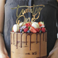 31. Einund dreißig alles Gute zum Geburtstag Cake Topper Gold Acryl Einund zwanzig Geburtstag Cupcake Topper für Geburtstags feier Kuchen Dekorationen