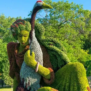 Colorful Artificial Fruit Tree Grass Bear Topiary Plant Statues Artificial Topiary Grass Animal Topiary for Decor and Photo