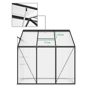 Invernadero Robusto Tipo Lean-to, Invernadero para Viveros y Jardines, con Panel de Policarbonato de 4 mm con Protección UV y Estructura de Aluminio - Product Image 4