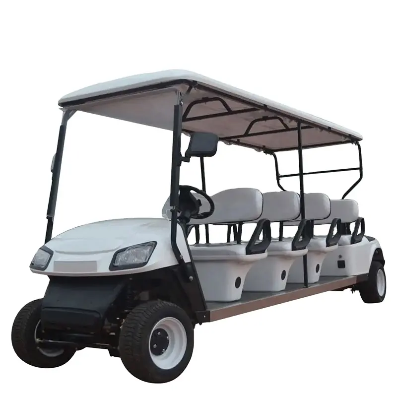 8人乗り四輪新しい電気ゴルフカートホテルプロパティレセプションパトロール観光車風光明媚なツアーバス