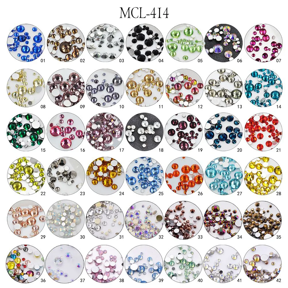 New arrival 42 colors AB & White color flatback rhinestone Crystal decoration Nail Jewelry