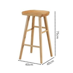 Tabourets en <span class=keywords><strong>bois</strong></span> simples solides de compteur de chaise de pied <span class=keywords><strong>haut</strong></span> de barre modernes pour la cuisine - Product Image 6