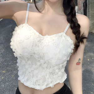 <span class=keywords><strong>Canotta</strong></span> snellente a fiore Stereo da <span class=keywords><strong>donna</strong></span> in <span class=keywords><strong>pizzo</strong></span> di bellezza avvolgente sul petto un pezzo ricamato con reggiseno imbottito <span class=keywords><strong>canotta</strong></span> da <span class=keywords><strong>donna</strong></span> - Product Image 3