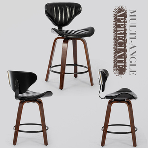 Tabouret de bar <span class=keywords><strong>pivotant</strong></span> de style vintage classique, chaise haute pour îlot de cuisine, tabouret de bar sans accoudoirs, chaise de salle à manger, chaise pour comptoir d'îlot - Product Image 2