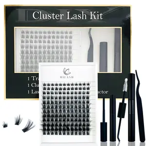 lash extension kit cruelty free 25mm d curl cluster lashes pre cut volume cluster diy cluster lash extensions