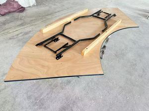 Wholesale European S Shape Half Moon Folding Outdoor Wedding Banquet Wooden <strong>Mesa</strong> <strong>Boda</strong> Tipo Serpentine Table Wedding Table - Product Image 6