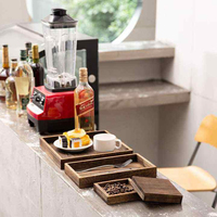 Plateau de service en bois amovible, plateau de rangement en bois multi-compartiments pour noix, bonbons et service à thé, plateau décoratif rustique pour la maison, la table et les fêtes
