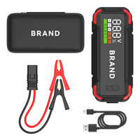 Bank daya baterai mobil 4000A 24000mAh, Bank daya fungsi pengisian daya USB Output 12V mulai 2000A besar 10 Liter