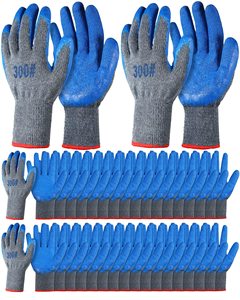 Хит продаж, недорогие латексные молочные хлопковые многоразовые резиновые рабочие перчатки 10 калибра с 2 нитями - Product Image 1