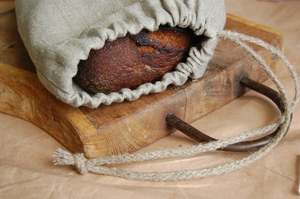 Linnen Broodzak Natuurlijke Puur Linnen Broodtas Met Handgemaakte Vlaskoord Biologische Voedselopslag - Product Image 2