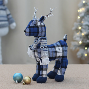 Muñeco de Ciervo de Peluche de Algodón DAMAI, Adornos Navideños, Ciervo Azul Suave Hecho a Mano, Juguete de Tela, Regalos para Niños - Product Image 2