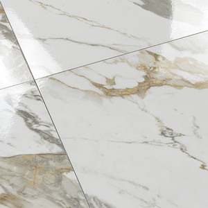 Piastrella in gres porcellanato rettificato lucido Calacatta Allure 60x120 cm per pareti e pavimenti - Product Image 5