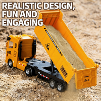 KSF Meilleures ventes Mini ensembles de 5 jouets de camions de construction en plastique, véhicules d'ingénierie moulés sous pression, jouets de camions à rétrofriction
