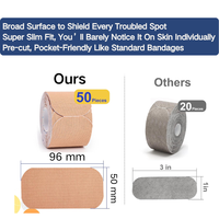 Bandes anti-ampoules pour talons, 50 pièces, auto-adhésives, imperméables, fines, hypoallergéniques, évitent efficacement les ampoules et les frottements cutanés