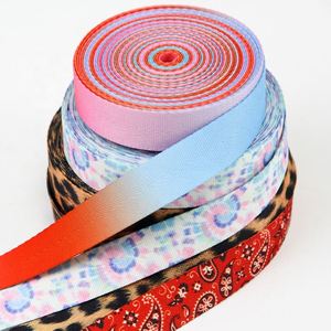 Eco Friendly Ribbon Custom Heat Transfer Strap Woven Band Sublimation Tape Recycled Polyester Sublimation <b>Webbing</b> for Sandal - Product Image 2