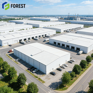 Steel Structure Prefabricated Long-span Grid Workshop & Warehouse Building for Dairy Farm Apartment Hospital Customized Color - Product Image 1