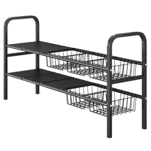 Étagère de rangement extensible pour évier de cuisine, organisateur multi-niveaux pour casseroles et ustensiles, en acier au carbone, pour armoire de cuisine à usage domestique - Product Image 5