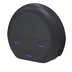 Étui de recharge portable écologique Vigor Classe II pour aides auditives BTE à conduction ouverte - Product Image 1