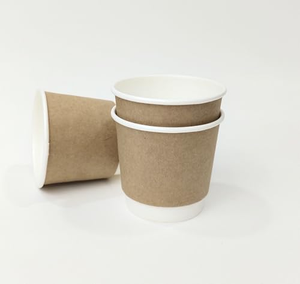 Eco-Friendly Custom Printed Double-Walled Compostable Recyclable 4oz-22oz <b>Coffee</b> Paper <b>Cups</b> Matching <b>Lids</b> Disposable for Parties - Product Image 4