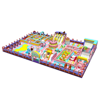 Château gonflable commercial en forme de maison de pain d'épices, château gonflable pour enfants, fête en plein air, design à thème avec gâteau et bonbons pour les fêtes