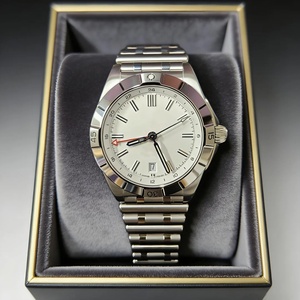 BLS Style Mechanical Chronograph Watch, 40mm Dual Time 4-Hand GMT, Bullet Bracelet, Luminous Display Original Gift <b>Box</b> - Product Image 3