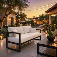 Ensemble de canapés modernes pour l'extérieur, chaise de loisirs, meubles de luxe en teck pour patio, balcon, jardin, imperméable et durable