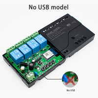 Compatible con Tuya, Interruptor Inteligente Wifi de 4 Canales, 85-250v RF433, Control Remoto por Aplicación, Relé de 4 Canales, Funciona con Alexa y Google Home
