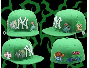 Nouvelles casquettes ajustées originales d'anime, brodées, style Hip Hop, avec motifs Flèche de Cupidon, Ange, Lapin bébé, dessin animé, à visière plate et fermées - Product Image 3