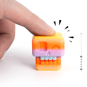 Vashine 3D imprimé coloré PLA squelette bouton faire face avec 3D imprimé Stress décoration jouet bouton poussoir commutateurs créativité Toi - Product Image 1