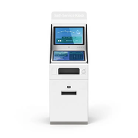 Kiosque de libre-service pour l'enregistrement à l'aéroport, écran tactile, imprimante de cartes d'embarquement et d'étiquettes de bagages, scanner de passeport, SDK, écran LCD/LED 21,5 pouces, sur pied