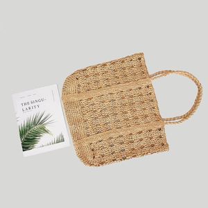 Bolso de paja tejido a mano con parte superior abierta para mujer, novedad Primavera Verano 2023, diseño calado, para vacaciones en la playa, tipo cesta de verduras con cierre - Product Image 3