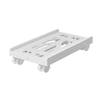 Mobile CPU Stand Study Computer Desktop Host Bracket Towers Storage Rack Cart Computer Cases with Wheels Modern Platform Black