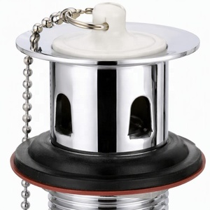 Nouveauté - Corps <span class=keywords><strong>en</strong></span> acier inoxydable robuste chromé P.O. Bouchon de vidange pour lavabo 1-1/4'' 6'' avec chaîne à billes - Product Image 4