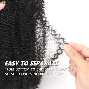 Gros Brésilien Vierge <span class=keywords><strong>Afro</strong></span> Crépus En Vrac <span class=keywords><strong>Cheveux</strong></span> 50g Pack 8 "-22" pour Dreadlock Twist Tressage & Crochet Extensions - Product Image 2