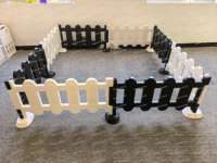 Barrière de jeu souple et robuste en PE, blanche et noire, pour la sécurité des enfants, parc de jeu intérieur pour location de fêtes d'anniversaire et événements