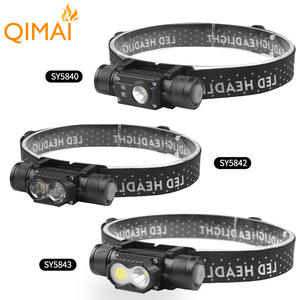 Lampe frontale XTE COB 800mAh rechargeable LED lumière rouge pour randonnée en plein air en alliage d'aluminium - Product Image 4