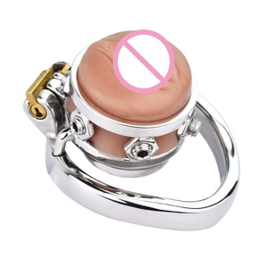 Dispositivo de Castidad Masculina FRRK, Jaula de Castidad con Anillo Curvo para Vagina Rosa, Jaula para Pene, Herramientas Sexuales, Fabricante Chino - Product Image 2
