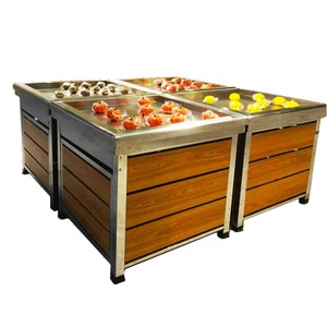 Estantes de madera para supermercado, góndola para frutas, verduras, <span class=keywords><strong>mercado</strong></span>, estantería moderna para fruterías - Product Image 4