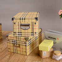 Boîte de rangement de bureau pliable en carton recyclable YZ Wholesale avec fente métallique pour montres et dossiers, emballage cadeau