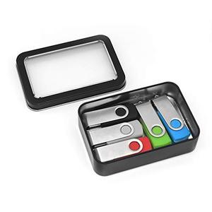 Caja de Metal Plateada Negra en Stock, Envases de Regalo Personalizados con Inserto de Espuma - Product Image 4
