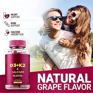 Gomitas de Vitamina D3 K2 con 10000 UI y Calcio 100mg - Vitamina D3 para Adultos - Vitamina K2 MK7 100mcg - Suplemento de Vitamina <span class=keywords><strong>D</strong></span> - Product Image 2