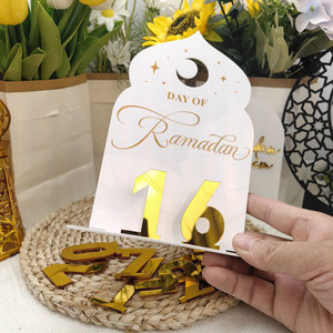 Calendrier de l'Avent du Ramadan, décorations <span class=keywords><strong>Eid</strong></span> <span class=keywords><strong>Mubarak</strong></span>, fournitures pour fêtes musulmanes, accessoires de décoration pour la maison Ramadan 2025 - Product Image 4