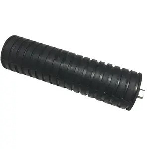 Mining Equipment Parts Steel Pipe Conveyor Belt Roller Impact-Resistant Rubber Conveying Carrying Idler Impact roller