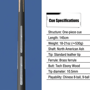 Taco de <span class=keywords><strong>Billar</strong></span> Profesional Personalizable con Punta Pequeña de Madera de Fresno, Taco de <span class=keywords><strong>Billar</strong></span> ODM con Accesorios YHO8-8 - Product Image 6
