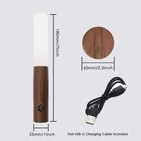 Lampe murale LED à piles avec détecteur de mouvement PIR, commande tactile, lumière blanche chaude, mini veilleuse intelligente magnétique en ABS pour chambre à coucher et décoration intérieure