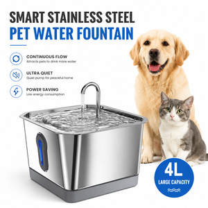 Bebedero Inteligente para Mascotas de Acero Inoxidable 304 Premium <span class=keywords><strong>con</strong></span> Sensor Automático y Diseño de Grifo para una Piel Saludable - Product Image 1