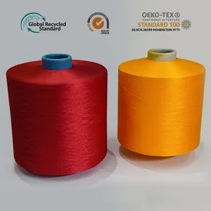 Pes fio dty 150/144/1 sd sim ele, 100% poliéster, dope, fio de filamento dyed, china fabricante