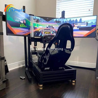 Cockpit de simulation de course VR/AR/MR pour simulateur de vol et de moto, avec cadre en aluminium, pour usage commercial en intérieur